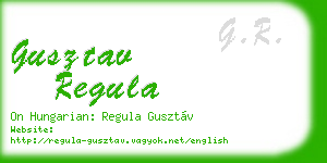 gusztav regula business card